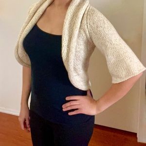 MADE IN ITALY Brunello Cucinelli 100% Cashmere Cream Bolero Sweater for Women